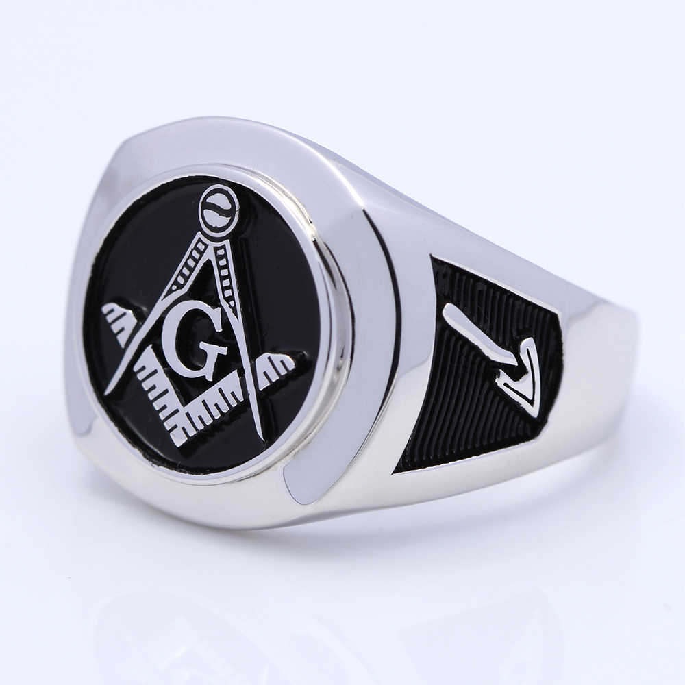 Band Rings Master Mason Symbol G Templar Freemasonry Sterling Silver Ring