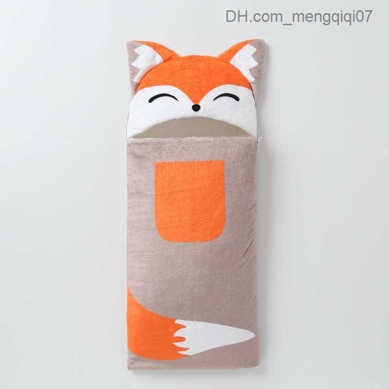 Pajamas Baby sleeping bag fox shaped thick warm blanket pure cotton cocoon baby boy girl clothing kindergarten packaging 0-6M Z230811