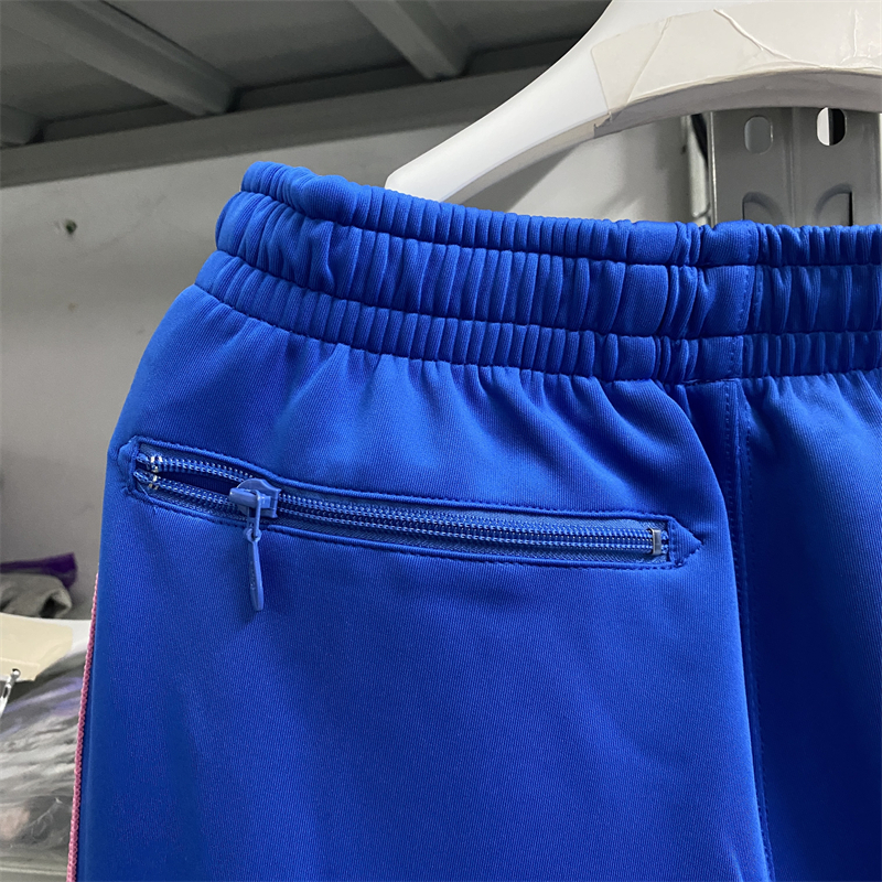 Mens Pants Blue Needles Sweatpants Men Women Quality Pink Stripe Butterfly Track Narrow AWGE Trousers 230809
