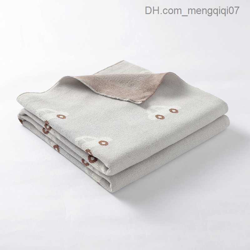 Sleeping Bags Baby Blanket Breathable Newborn Boys and Girls Swaddle Packaging Reception 100 * 80cm Baby Cotton Knitted Cart Baby Quilt Z230810