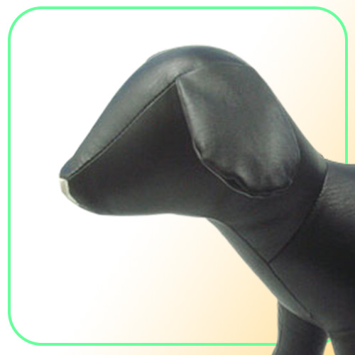 Cute New PVC Leather Dog Torsos Dog Models Dog Mannequins Leather Mannequin BlackWhite Standing Position Models dogs Pet toy 1set7689309