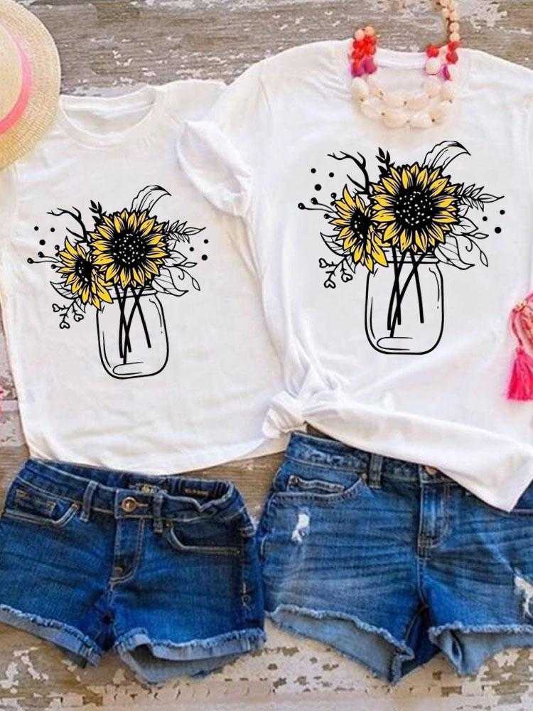 Family Matching Outfits Tee Family Matching Outfits Butterfly Trend New 90s Graphic T-shirt Women Girls Boys Kid Child Summer Mom Mama Clothes Clothin