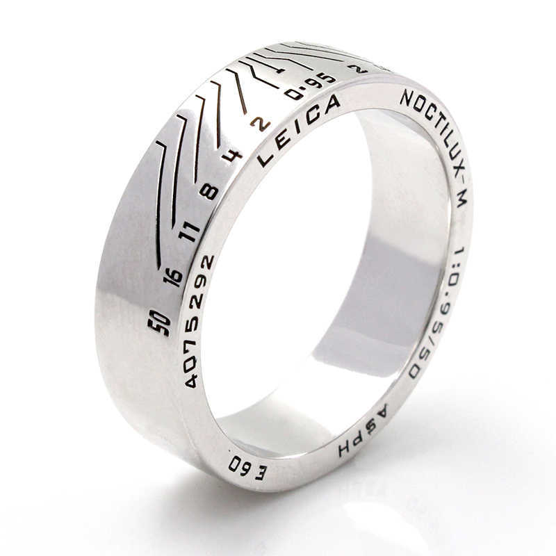 Band Rings Custom Design Camera Lens Photographer Shutterbug E60 Sterling Silver Ring
