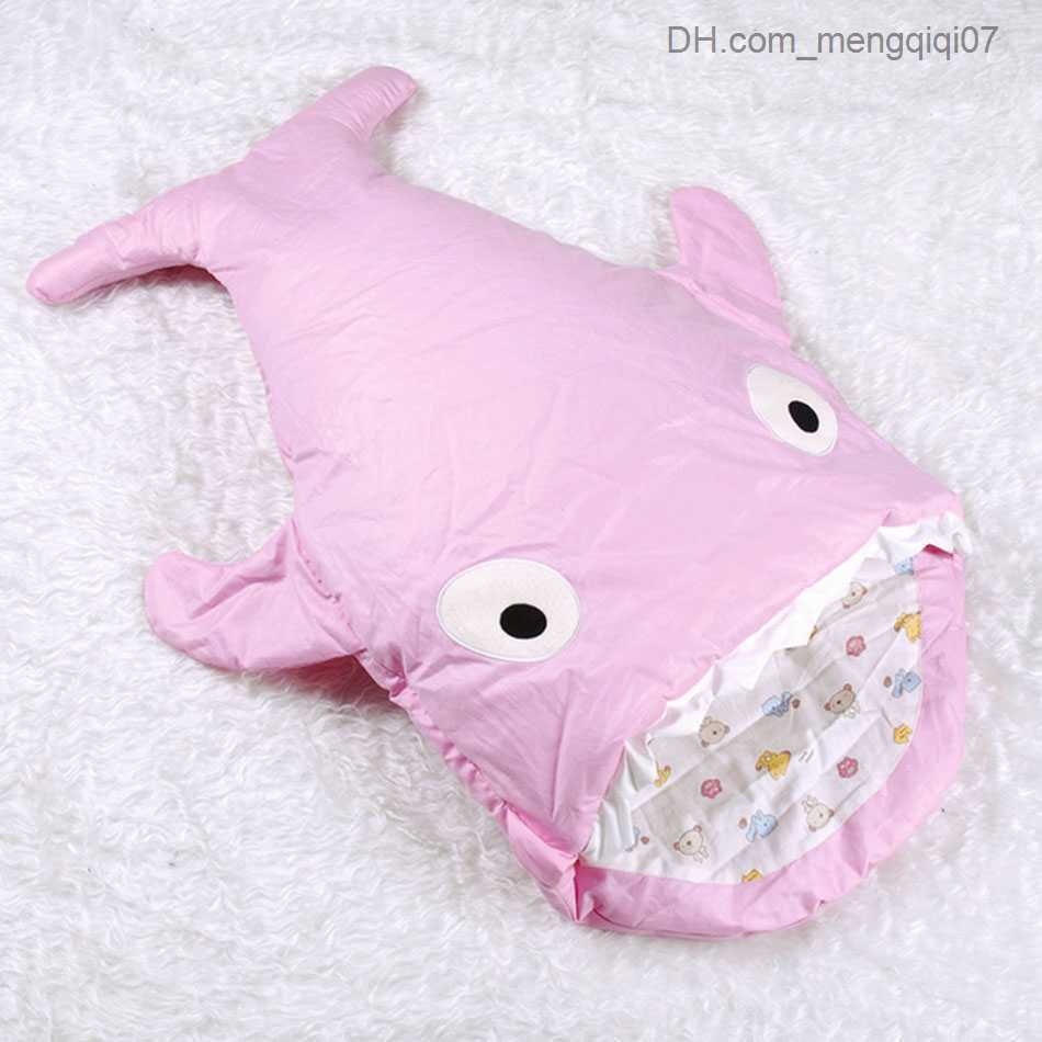 Pajamas 6 Colors Baby Sleep Bag Cute Cartoon Shark Baby Sleep Bag Soft Thick Blanket Shark Baby Warm Baby Z230810
