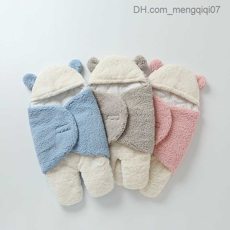 Pajamas Baby sleeping bag soft baby packaging blanket crib envelope thick wool baby sleeping bag 0-6 months old Z230811