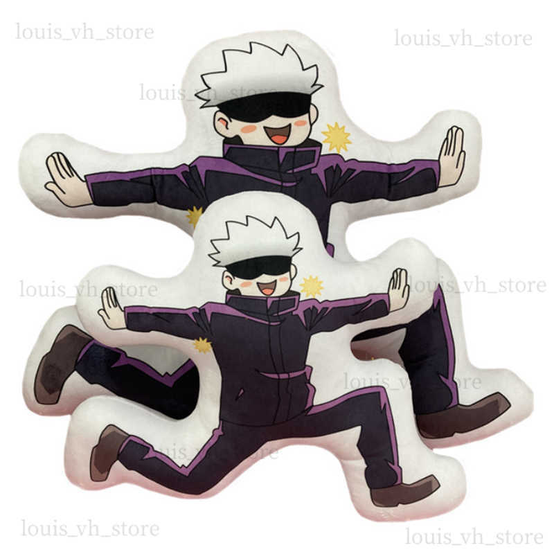 Anime Jujutsu Kaisen Plush Pillow Jujutsu Kaisen Gojo Satoru Action Figure Doll Cartoon Jujutsu Kaisen Pillows Soft Stuffed Toys T230810