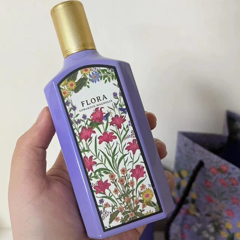 Luxury Brand FLORA GORAGEOUS MAGNOLIA Perfume 100ml Women Fragrance 3.3fl.oz Eau De Parfum Long Lasting Smell EDP Lady Girl Cologne Spray top version quality fast ship