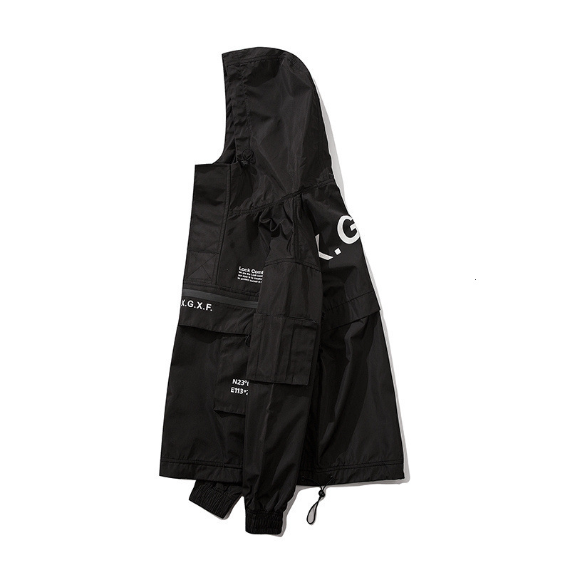 Men's Jackets 2023 Tactical Techwear Multipockets Cargo Jacket Mens Harajuku Hip Hop Hooded Coat Street Casual Windbreaker 230809
