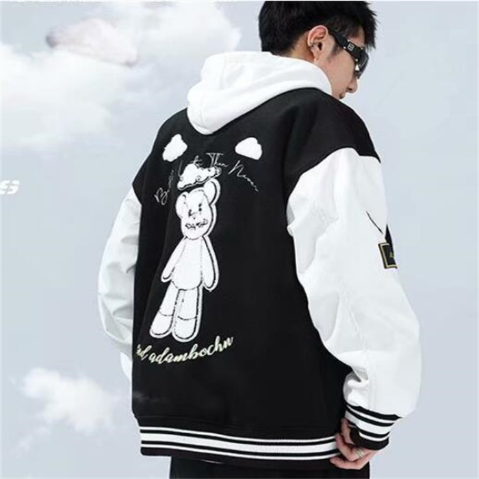 Classic Oversize Loose Baseball Jacket Leather Sleeve Spring Autumn Women's Coat Men's Varsity Bomber Unisex Cardigan Outerwear Sportswear
