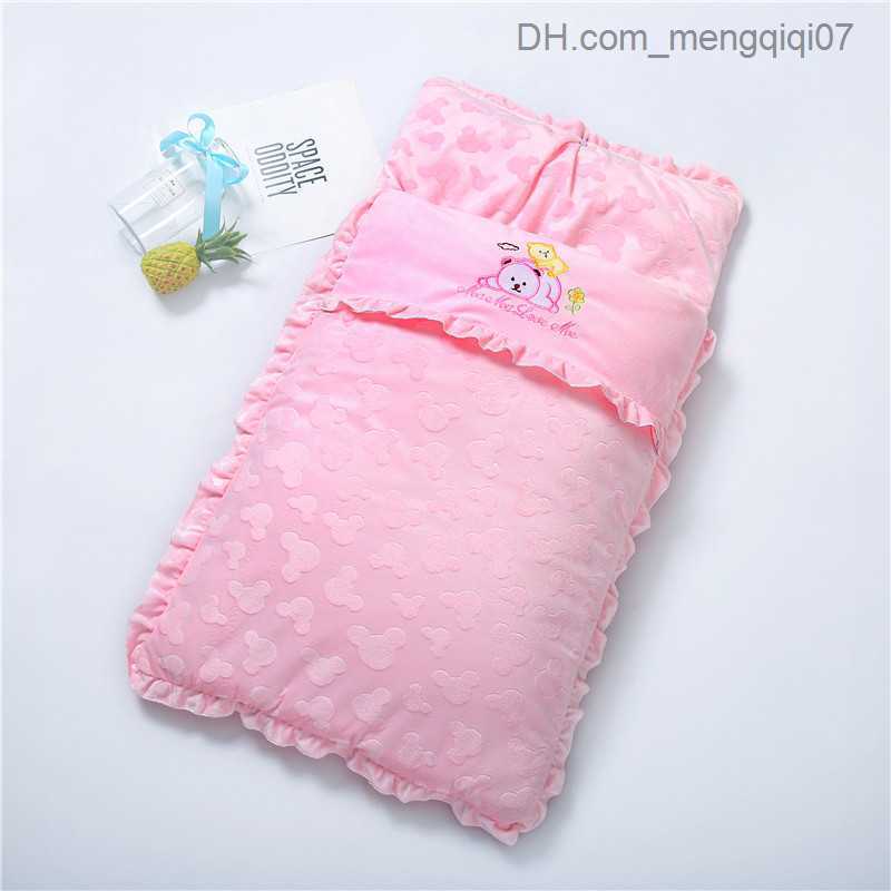 Pajamas Newborn Sleeping Bag Envelope Style Autumn and Winter Super Soft Thick Cotton Full Set Anti Kick Quilt Baby Birthday Gift Z230810