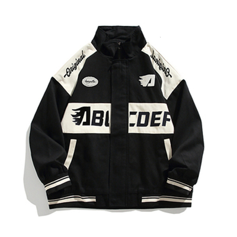 Mens Jackets Retro Letter Print Color Matching Fashion Casual Loose Fitting Coat Couple Street Hiphop Harajuku Baseball Jacket 230810