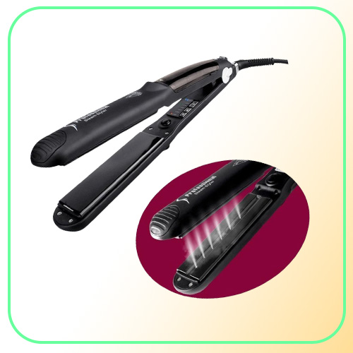 Steam Hair Straightener Flat Iron Professional Ceramic Tourmaline 2in1 Straightening Iron Adjustable 300450F Salon Heat 1102