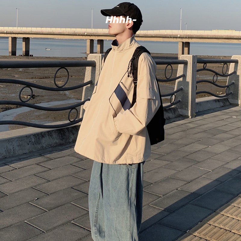 Mens Jackets Hop Hip Patchwork Varsity Jacket Men Women Japanese Harajuku Color Block Windbreaker Coats Autumn Thin Vintage Cargo 230810