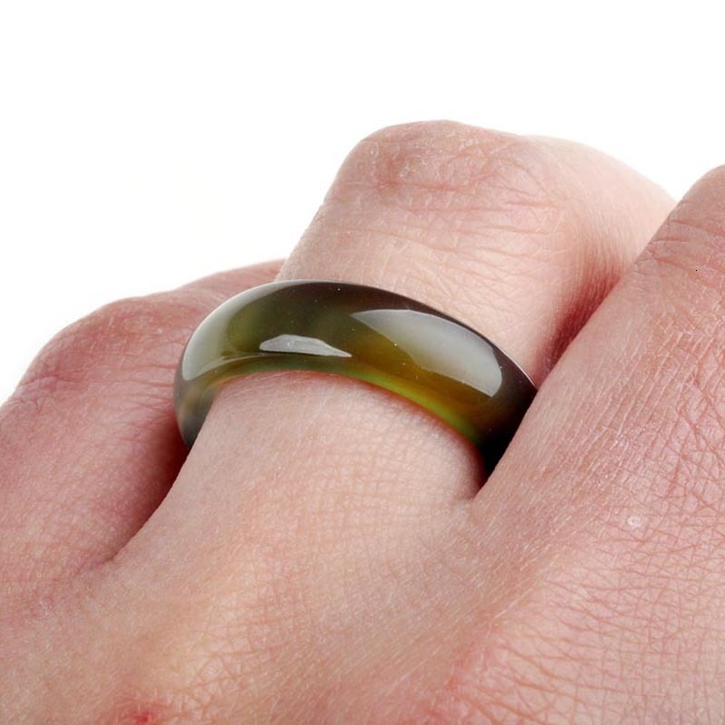 Solitaire Ring Wholesale 50pcs Natural Stone Agates Rings High Quality Texture Gem Finger Individuality Unisex Ring Jewelry 230810