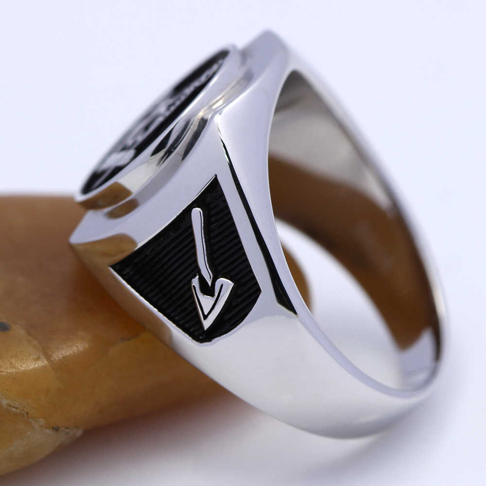 Band Rings Master Mason Symbol G Templar Freemasonry Sterling Silver Ring