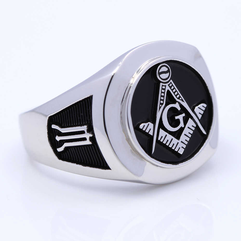 Band Rings Master Mason Symbol G Templar Freemasonry Sterling Silver Ring