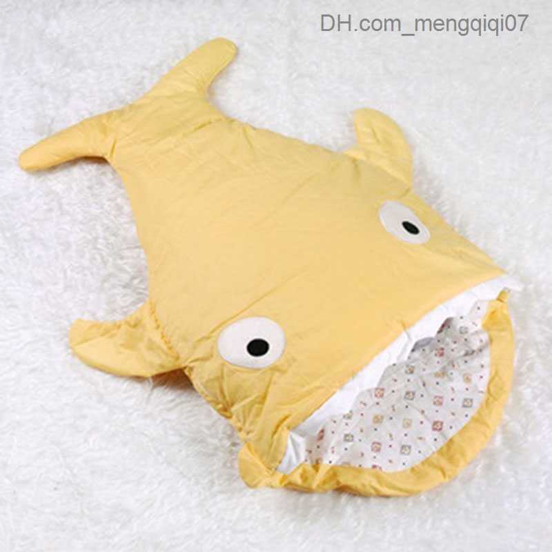 Pajamas 6 Colors Baby Sleep Bag Cute Cartoon Shark Baby Sleep Bag Soft Thick Blanket Shark Baby Warm Baby Z230810