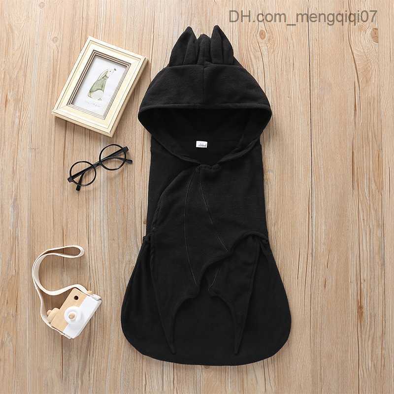 Pajamas Newborn Halloween Bat Sleeping Bag Solid Hooded Baby Warm Shockproof Comfortable Halloween Clothing Z230810
