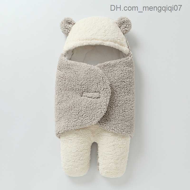 Pajamas Baby sleeping bag soft baby packaging blanket crib envelope thick wool baby sleeping bag 0-6 months old Z230811