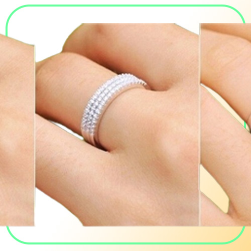 New Design Band Rings Wedding Rings Women 925 Sterling Silver Simulated Diamond Ring Jewelry