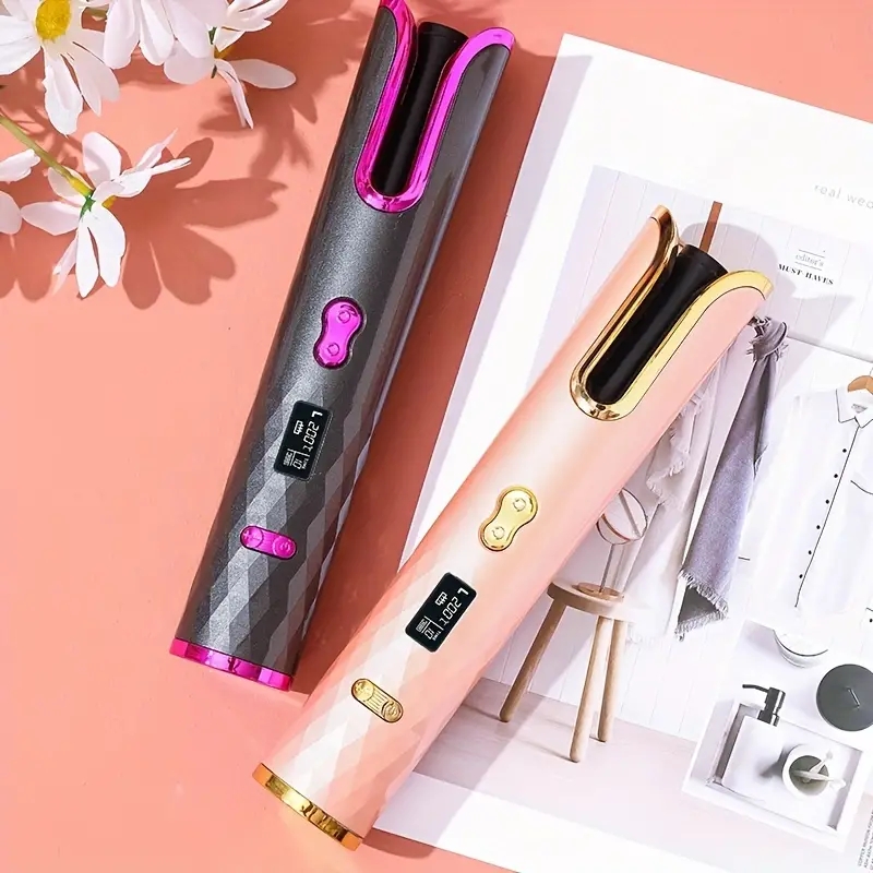 Rechargeable, Wireless Hair Curler: Portable, Multifunctional, and Fully Automatic for Home or Travel!