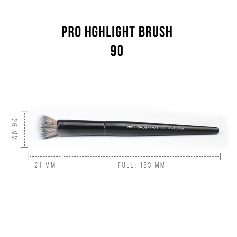 BLACK Highlight Makeup Brush No 90 - Round Soft Synthetic Hair Powder Blush Highlighting Cosmetic Brush z250527TH5H