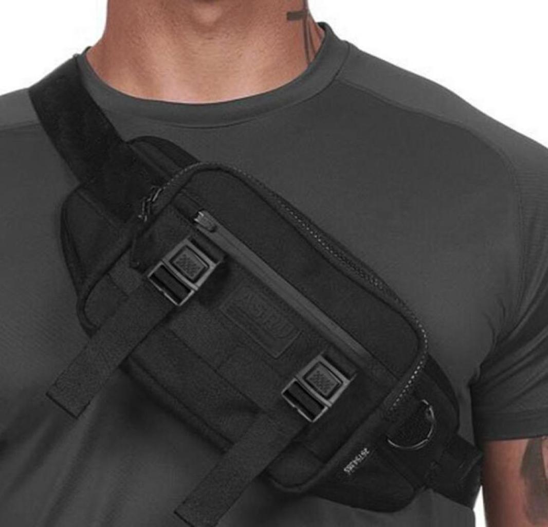 Fashion Chest Rig Bag For Men Waist Bag Hip hop Streetwear Functional Tactical Sports Vest Chest Mobile Phone Bags Male Fanny Pack1200366