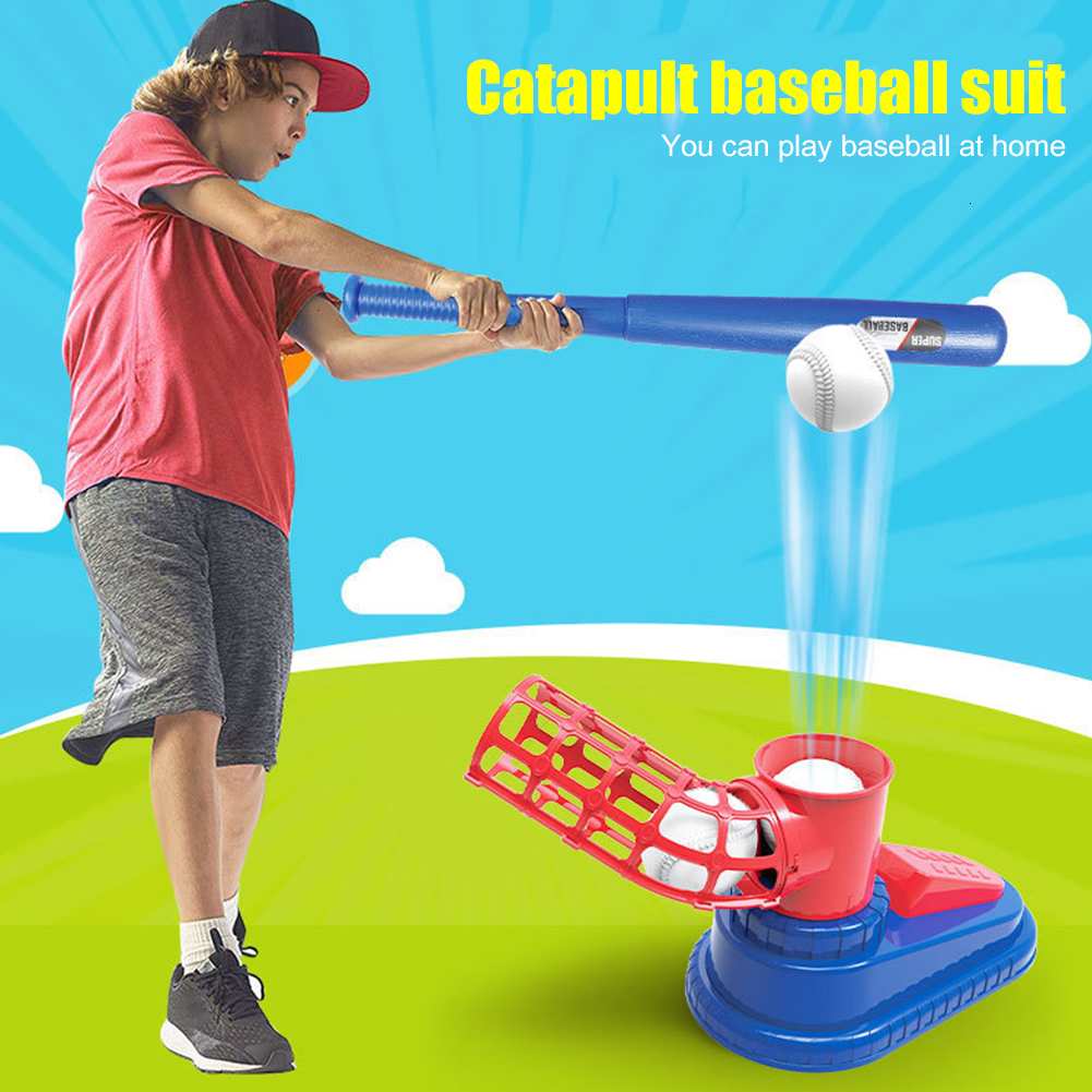 Sweatband Automatic Baseball Ball Machine Set Children Boys Girls Bat Practice Pitching er Sports Fitness Training Toys 230811