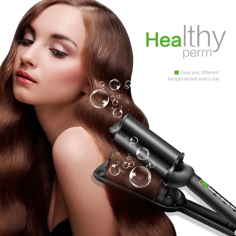 Professional Ceramic Curling Wand - 32mm Deep Waver Hair Crimper for Salon and Home Use - Create Stunning Curls and Waves with Ease
