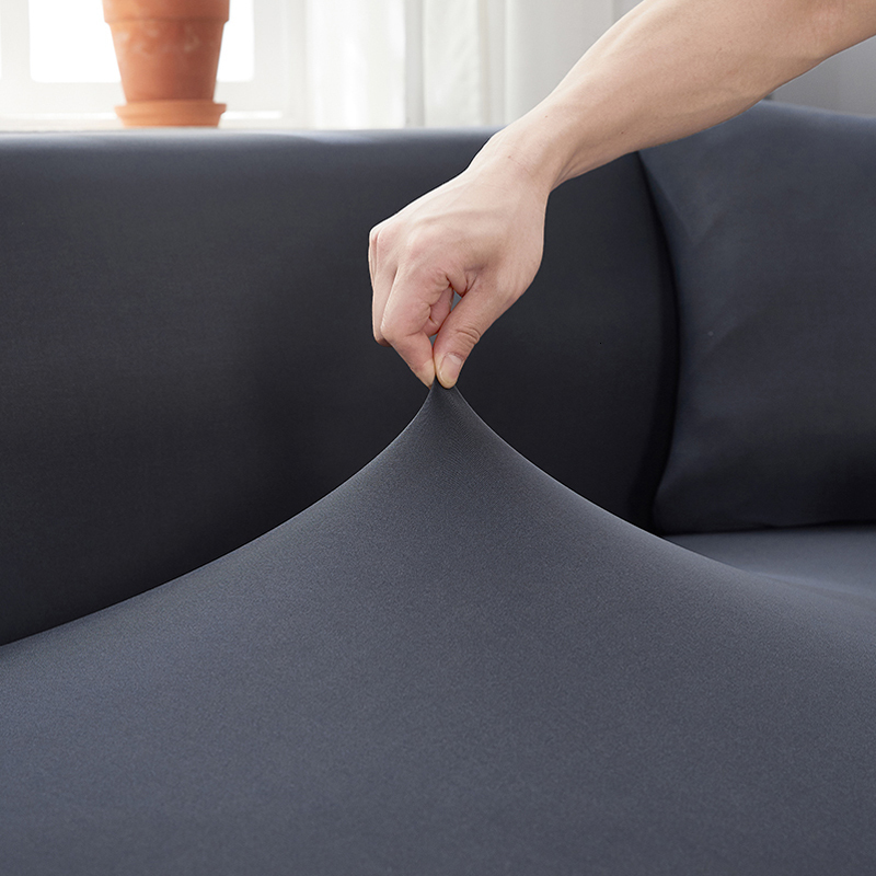 Chair Covers Waterproof Sofa Cover 1 2 3 4 Seater for Living Room Elastic Solid L Shaped Corner Couch Armchair 230810