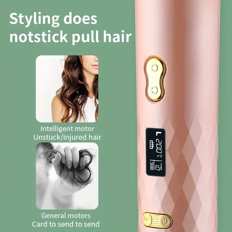 Rechargeable, Wireless Hair Curler: Portable, Multifunctional, and Fully Automatic for Home or Travel!
