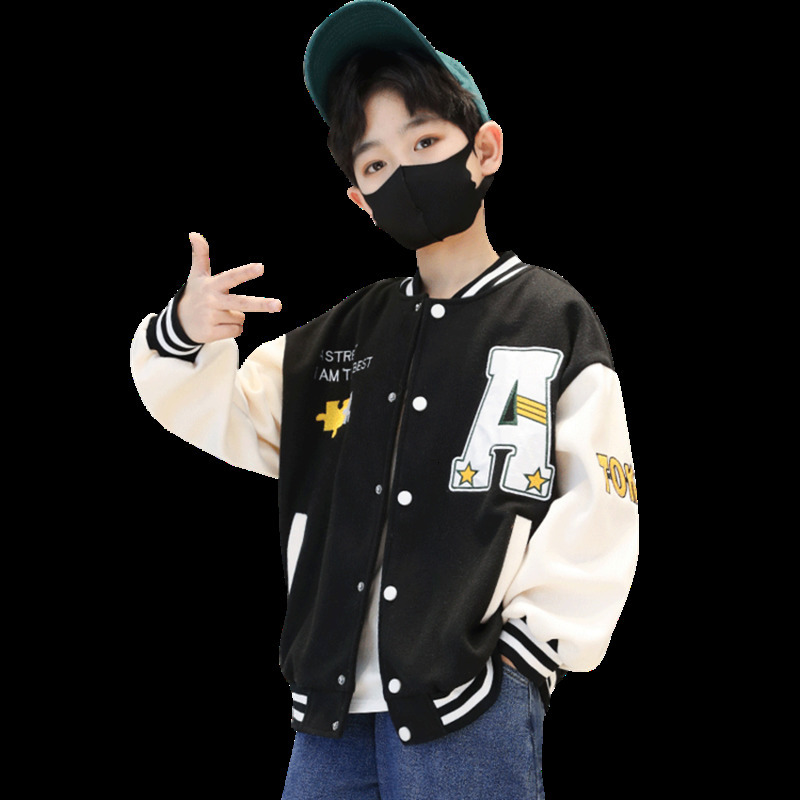 Jackets Boys Harajuku Bomber Spring Fall Jackets Oversized Couple Baseball Unisex Style Students School Uniform Hip-hop Varsity Outfits 230811