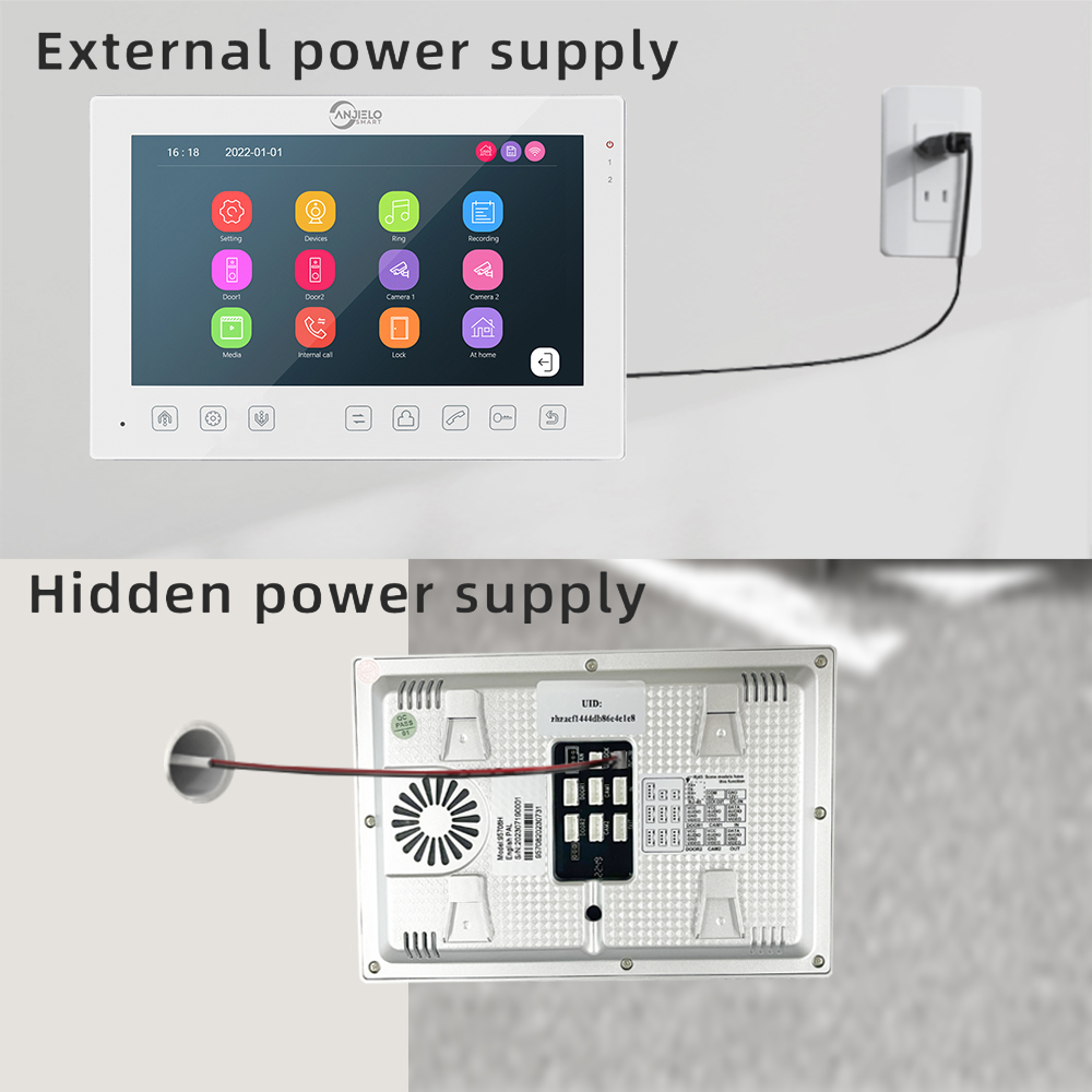 7 inch 1080P WiFi Video Doorbell Camera Tuya Smart Home Video Intercom with Night Vision Motion Detection Camera for Home Security