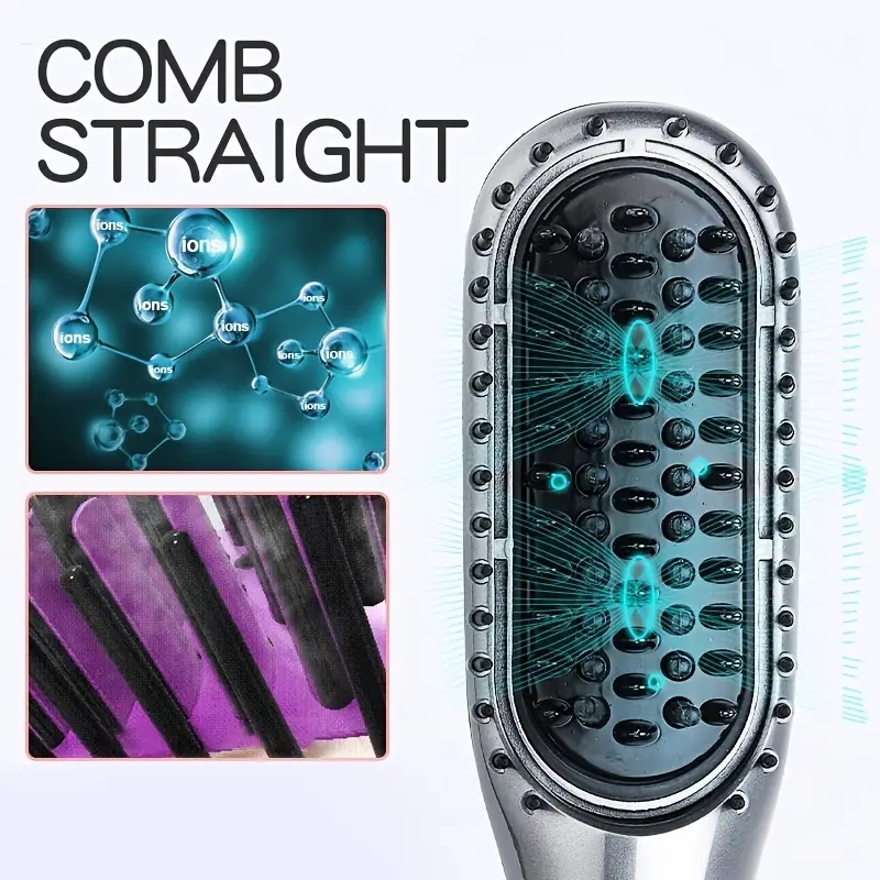 Professional Electric Hair Dryer and Straightener with Temperature Control and Multifunctional Hot Air Brush - Perfect for Styling and Heating Hair