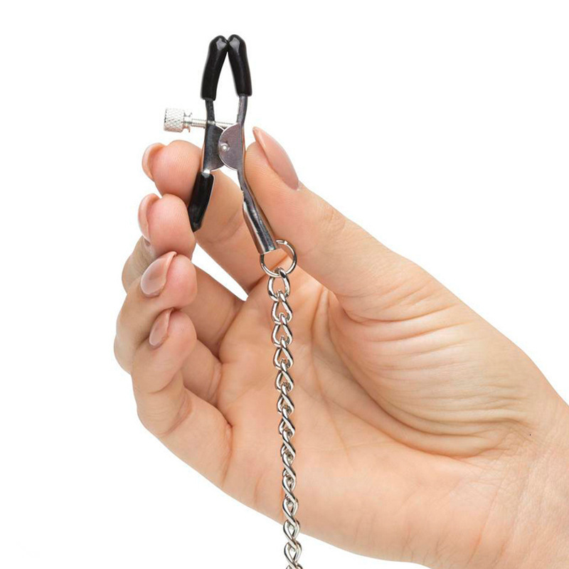 Bondage Women Metal Nipple Clamps Fetish Erect Boob Clit Enlarged Clitoris Pincher Breast Bdsm Restraint Adult Games 230811