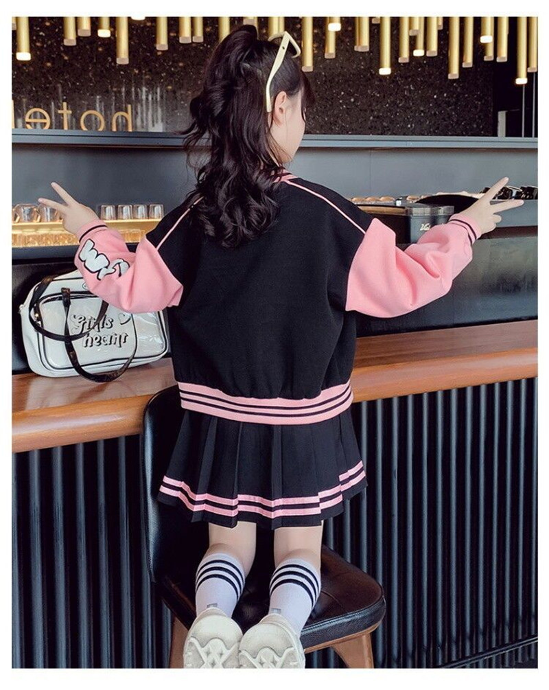 Clothing Sets Girls Clothing Sets Children Long Sleeved Coats Skirts Suit Teenage Girl Jacket Baseball Suit Kids Tracksuit Outfit Clothes 230811