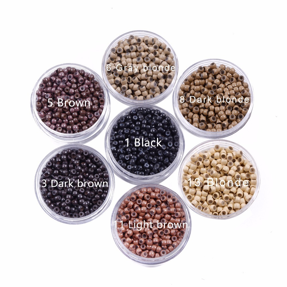 Microbeads 1000pcs 3.0mm Silicone Nano Rings For Nano Rings Tip Remy Human Hair Extensions In Seven Different Colors 230811