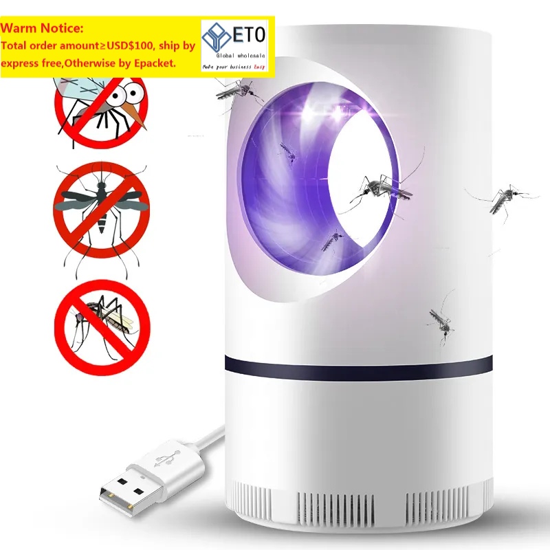 USB Mosquito Killer Lamp LED Photocatalyst vortex strong suction indoor Bug Zapper Repellent UV light Trap for Killing insectZZ