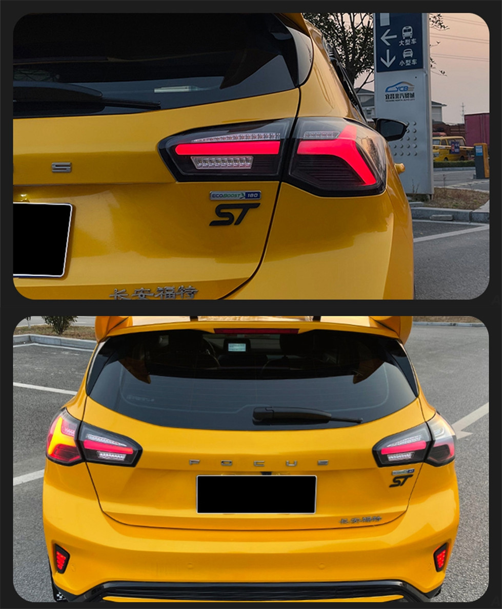 LED Tail Lamp For Ford Focus Tail Lights 20 19-2023 Focus Hatchback LED DRL Signal Lights Brake Reverse Taillights