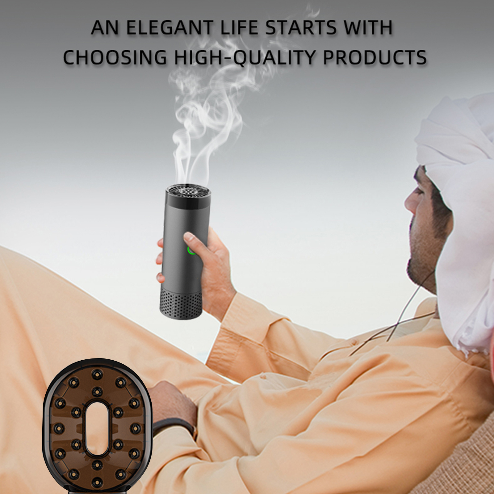 Novelty Items Arabic Incense Electronic Portable Hair Air Freshener Comb Ramadan Muslim Aroma Diffuser USB Rechargeable Burning Holder 230810