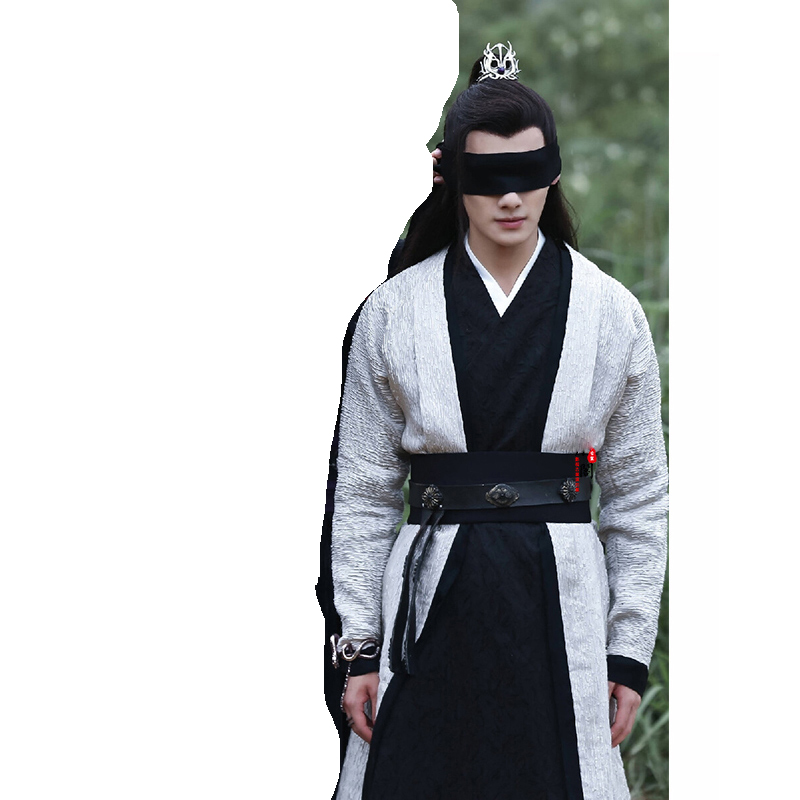 TV Play Chen Qing Lin Outfit Xiao Zhan Same Style Men Hanfu Cotton Linen Black Martial Arts Swordman Costume Prodigal Chivalrous Ancient Clothing