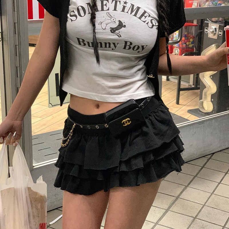 Skirts Summer Sexy Girl Miniskirt Women Fashion Fluffy Short Skirt Korean Harajuku Versatile High Waisted A-line Pleated Skirt 230811