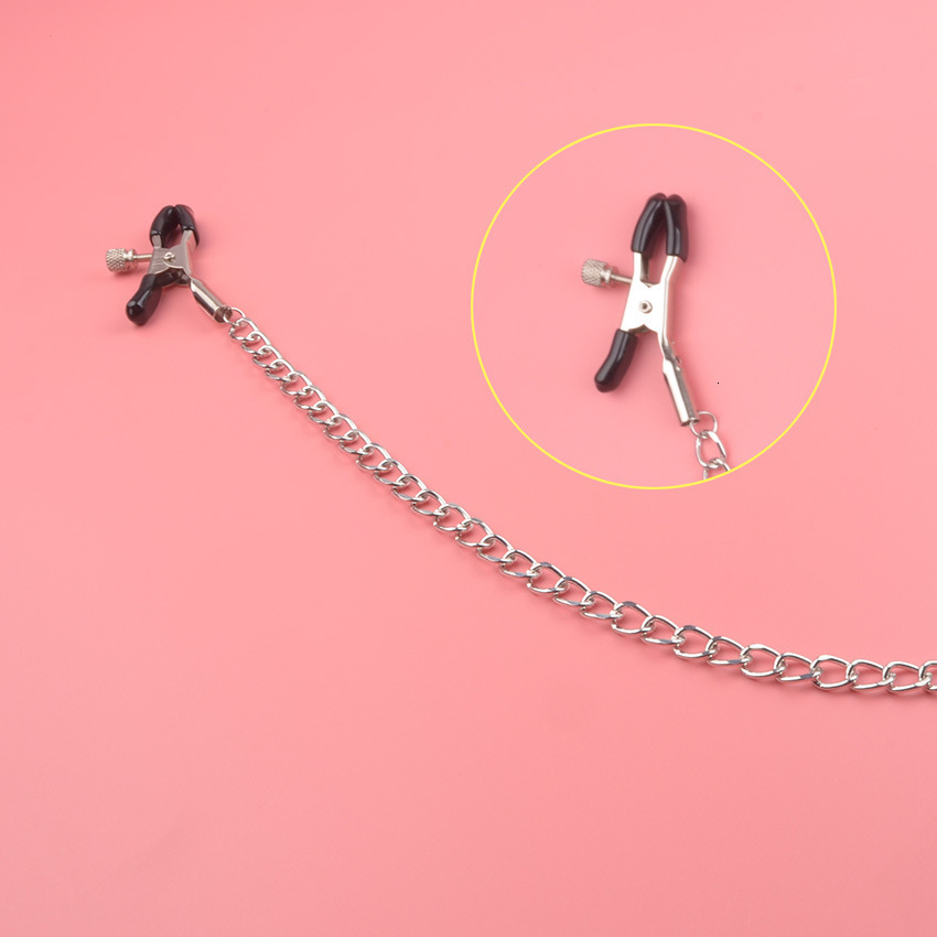 Bondage Women Metal Nipple Clamps Fetish Erect Boob Clit Enlarged Clitoris Pincher Breast Bdsm Restraint Adult Games 230811