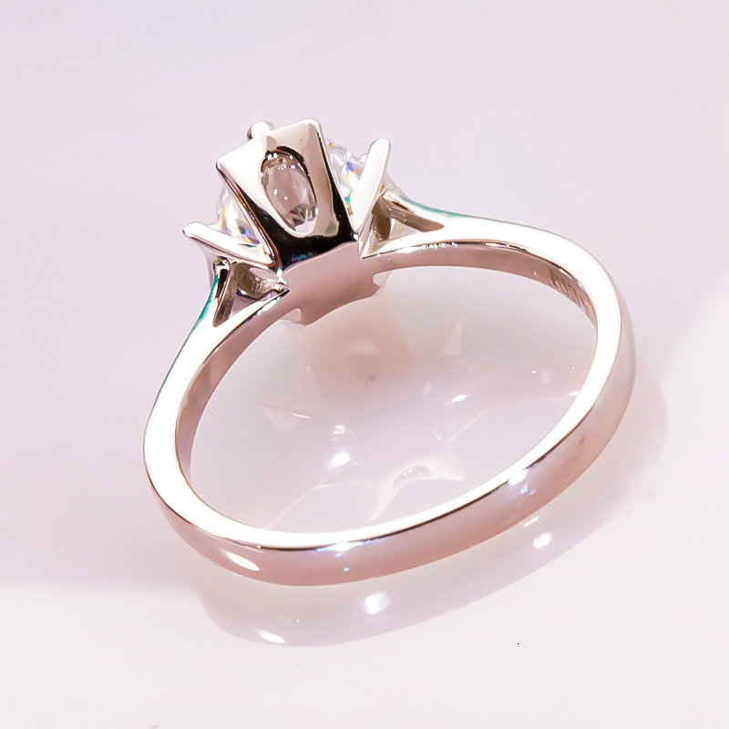 Wedding Rings 1 Carat Diamond Ring S925 Sterling Silver with Platinum Plated Fine Jewelry for Women Proposal Engagement Wedding 230810