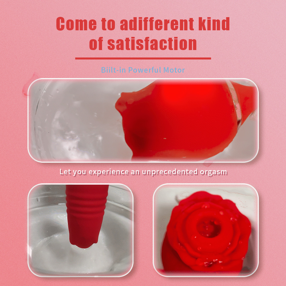Vibrators Rose Sucking Vibrator for Women Nipple Clit Stimulator Vibrating Egg Dildo Clitoris Sucker Vibator Sex Toy 230811