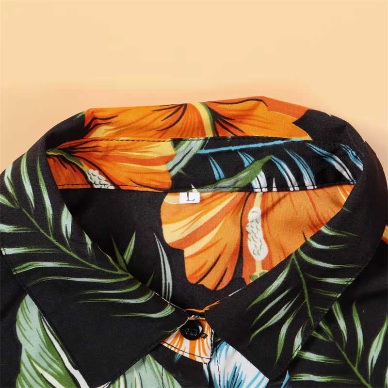 Family Matching Outfits Hawaii Family Matching Outfits Off-Shoulder Mother Daughter Dresses Flower Mommy and Me Clothes Father Son Shirts+Shorts R2308