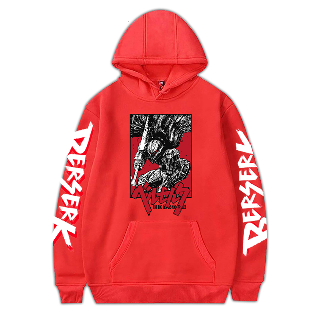 Men's Hoodies Sweatshirts Japanese Anime Hoodie Fashion Hoodies Retro Manga Berserk Long Sleeve Pullovers Vintage Tops Casual Harajuku Y2k Men�