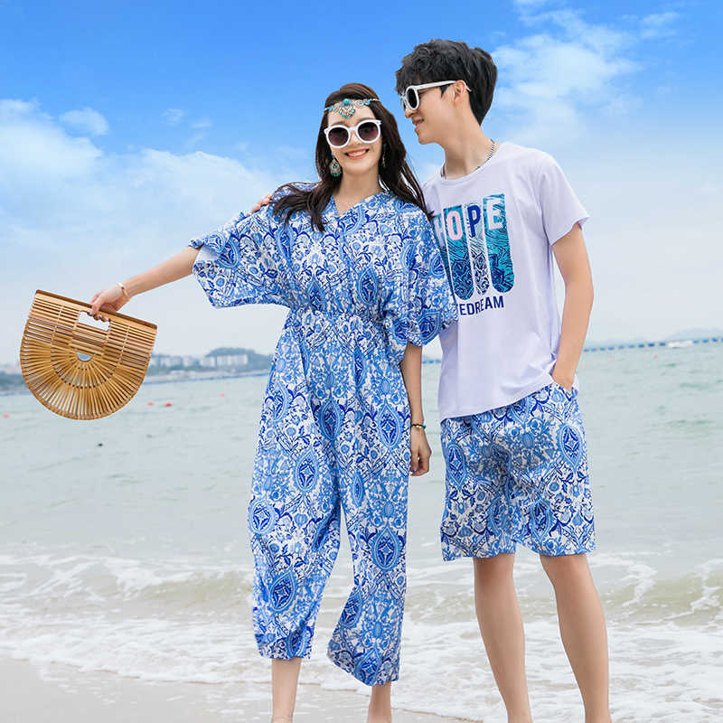 Family Matching Outfits Family Matching Outfits Summer Beach Mum Daughter One-piece Suit Dad Son T-shirt+Shorts Couple Clothes R230810
