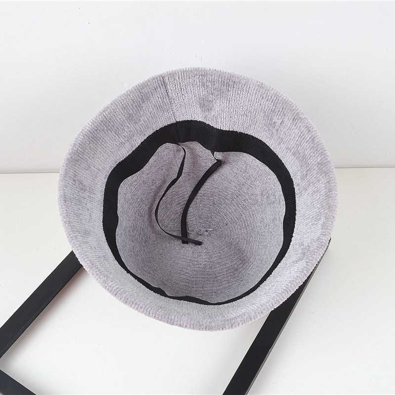 Wide Brim Hats Bucket Hats MAXSITI U Black chenille dome Bucket Hat Women's fashion Harajuku fisherman hat autumn winter casual warm versatile ba