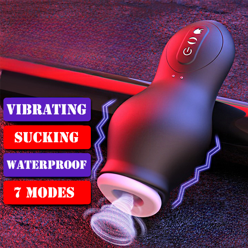 Masturbators Automatic Male Masturbator Vibration Blowjob Real Air Sucking Machine Vagina Oral Masturbation Cup Sex Toys Adult Goods for Men 230810